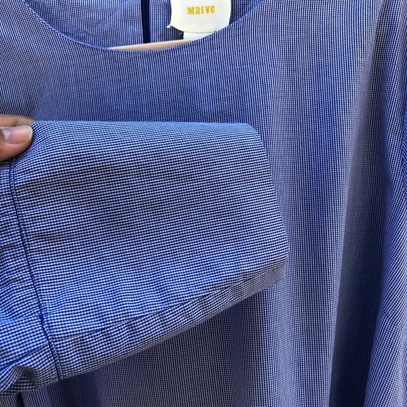 MAEVE ANTHRO Ramona Gingham Ruffle Top Large - Picture 7 of 12